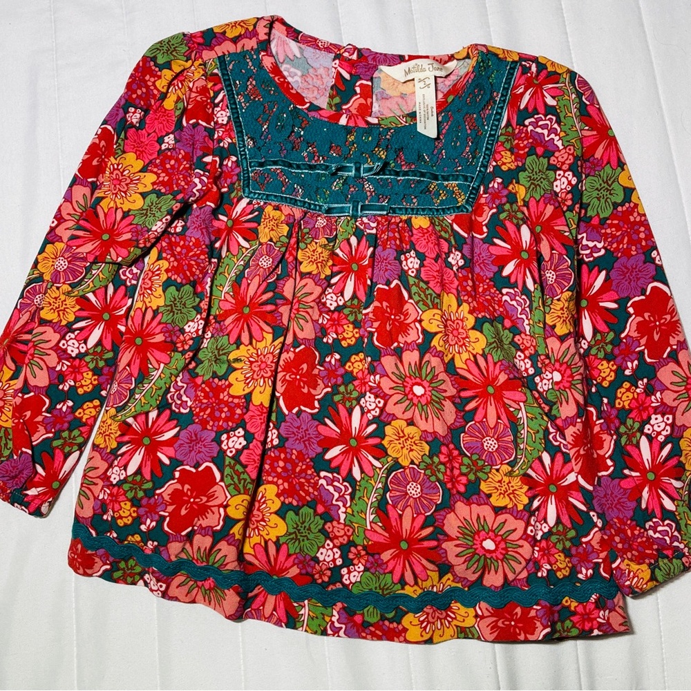 Matilda Jane Colorful Floral Kids Blouse